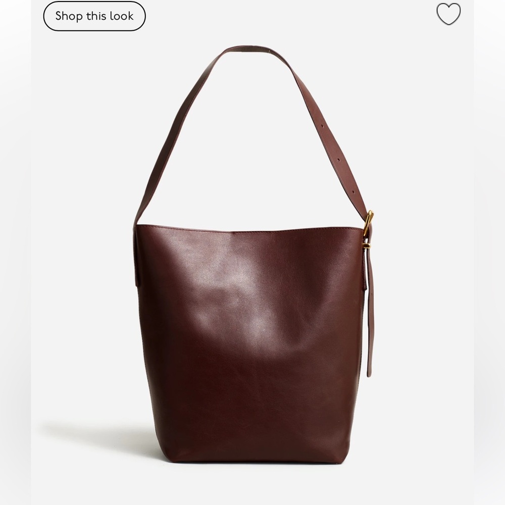 Madewell Essential Bucket Tote in Chocolate Raisin